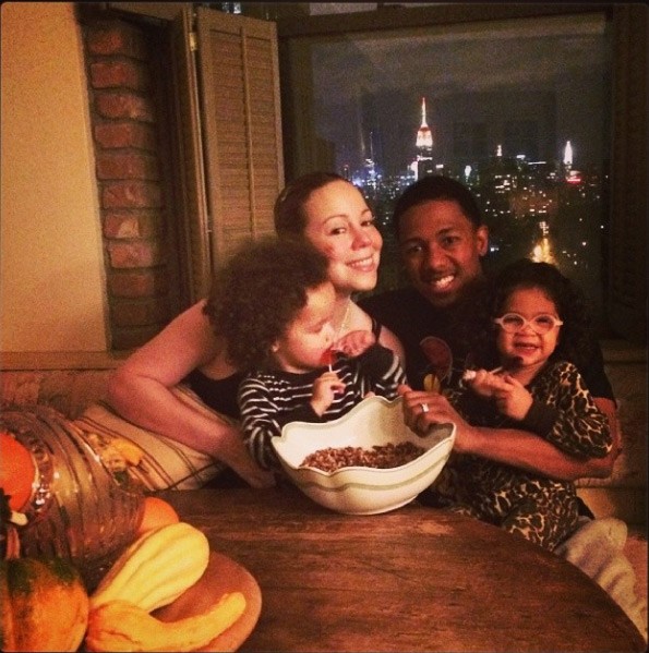 Mariah Carey e Nick Cannon com os filhos