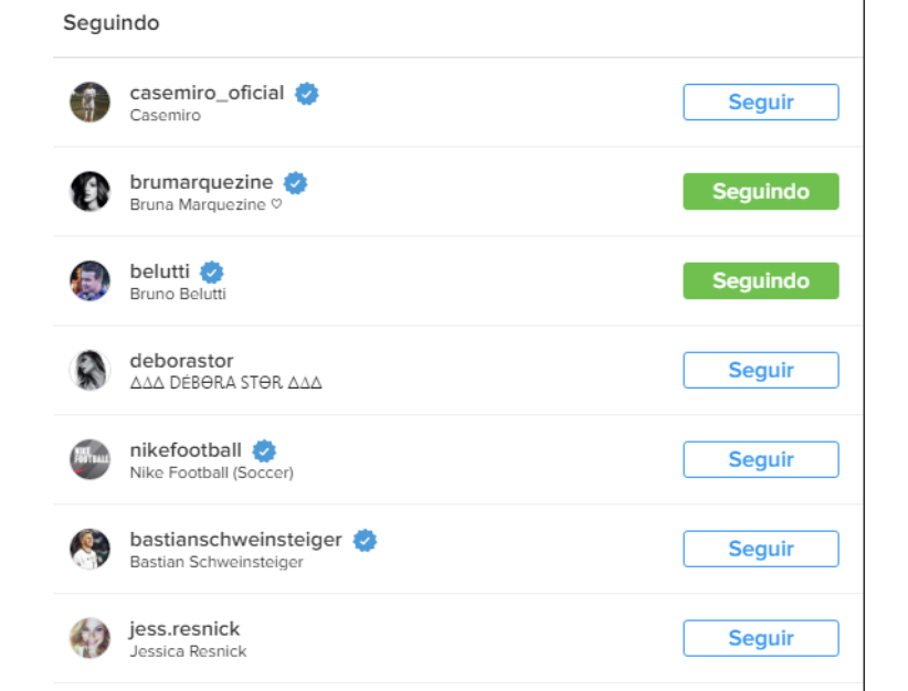 Neymar segue Bruna Marquezine no Instagram