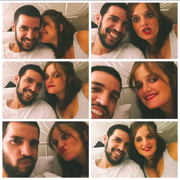 Carolina Deslandes e o namorado Diogo Clemente