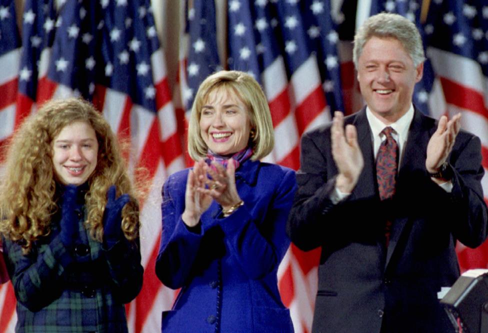 Chelsea, Hillary e Bill Clinton