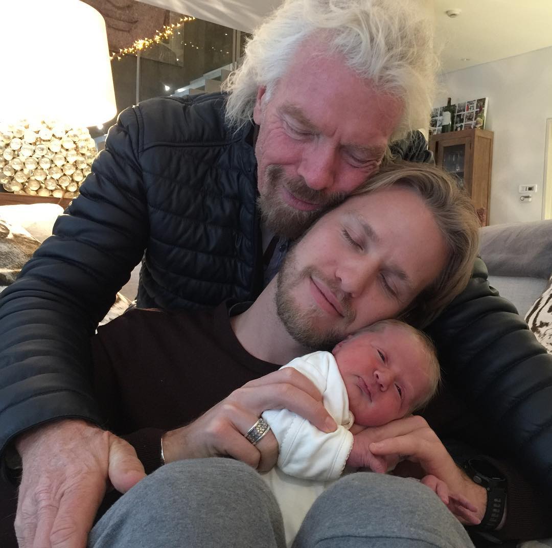 Richard Branson, filho e neto