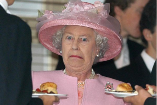 Rainha Isabel II esquisita comida